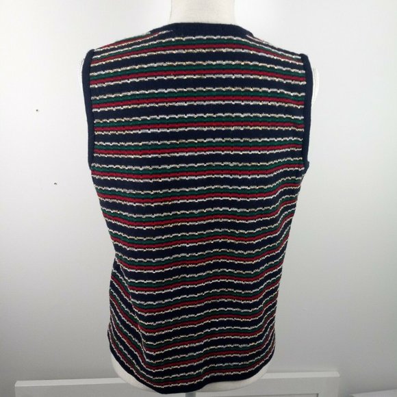 Vintage Karen Lessly Christmas Sweater Vest Small - Picture 2 of 14